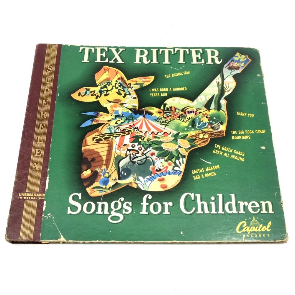 VINTAGE 1948 Tex Ritter-Songs For Children-Capitols Set of 3